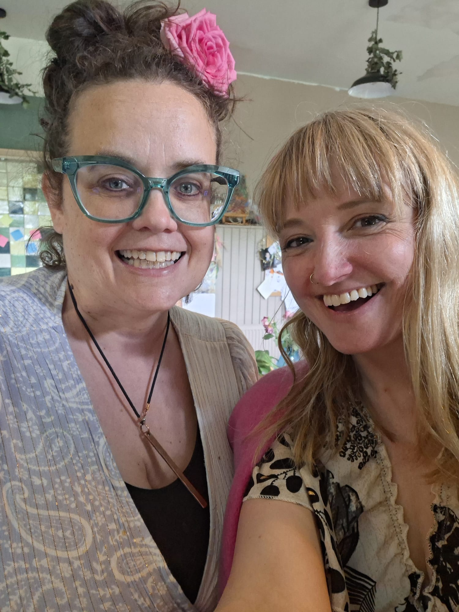 Aimee and Annie together, smiling